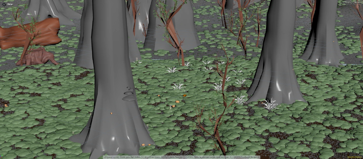 The same environment with proxies: 30 fps.