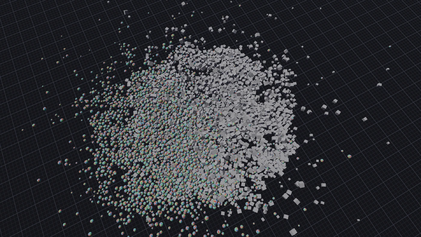 A 5,000-body scene.